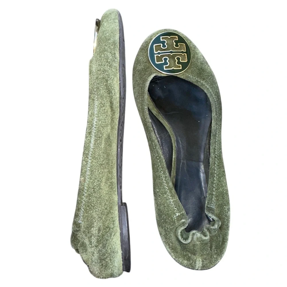 Tory Burch Olive green suede Loafers size 6.5 - Picture 5 of 7